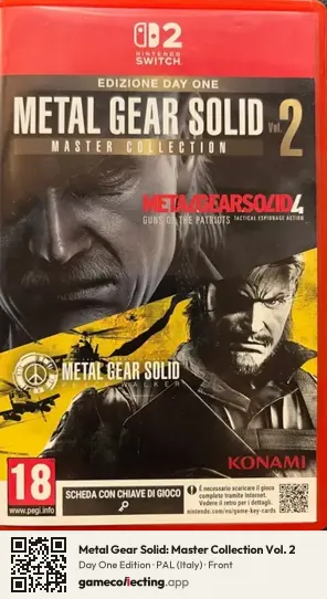 Metal Gear Solid: Master Collection Vol. 2 Nintendo Switch 2, Italy box front