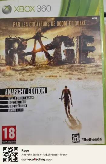 Rage Xbox 360, France box front
