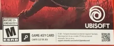 Assassin's Creed Shadows, the ESRB box on its front
