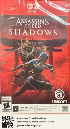 Assassin's Creed Shadows Nintendo Switch 2, North America box front