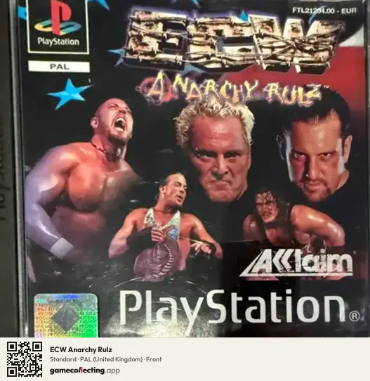 ECW Anarchy Rulz PlayStation, United Kingdom box front