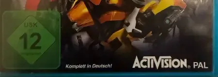 Transformers Prime: The Game, the USK square on its front