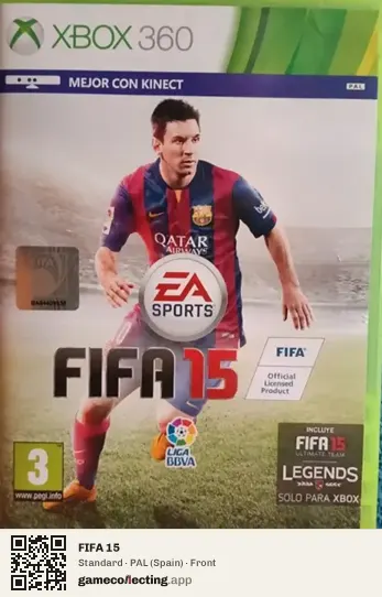 FIFA 15 Xbox 360, Spain box front