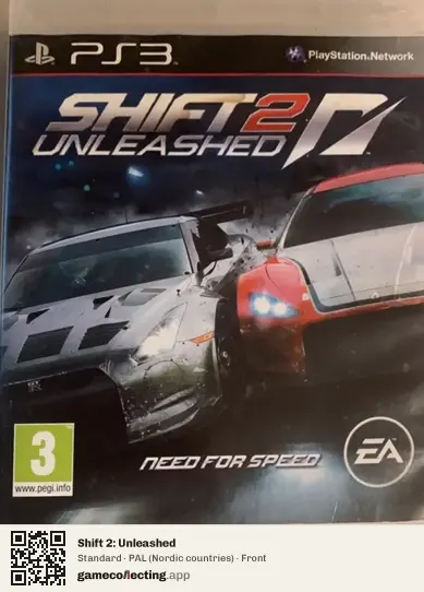 Shift 2: Unleashed PlayStation 3, Nordic countries box front