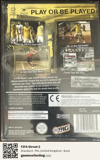 FIFA Street 2 Nintendo GameCube, United Kingdom box back