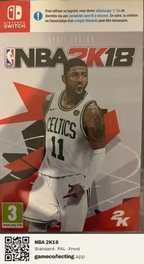NBA 2K18 Nintendo Switch, PAL box front