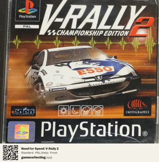 Need for Speed: V-Rally 2 PlayStation, Italy box front