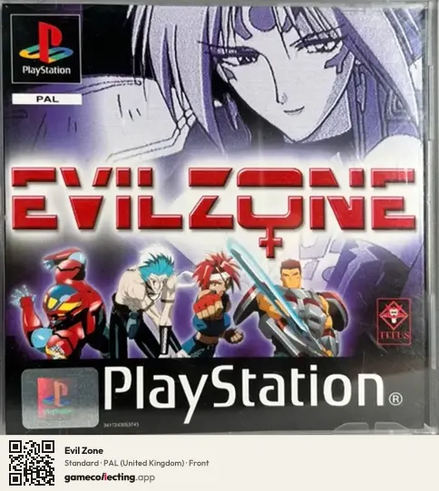 Evil Zone PlayStation, United Kingdom box front