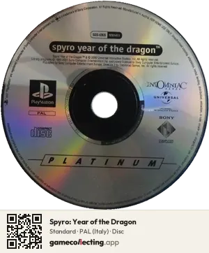 Spyro: Year of the Dragon PlayStation, PAL disc