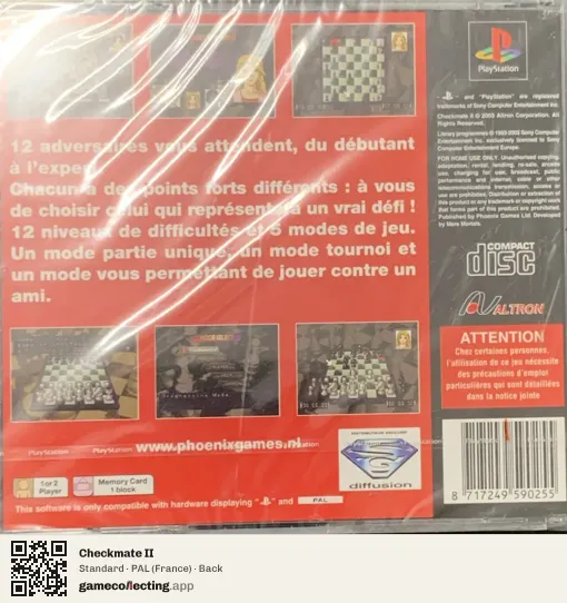 Checkmate II PlayStation, France box back