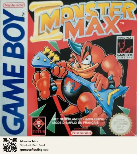Monster Max Game Boy, PAL box front