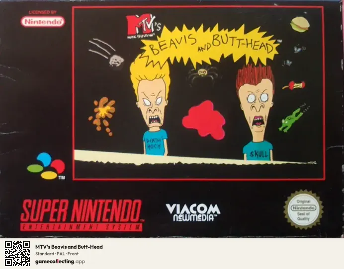 MTV's Beavis and Butt-Head Super Nintendo Entertainment System, PAL box front