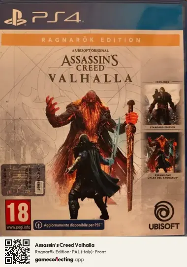 Assassin's Creed Valhalla PlayStation 4, Italy box front