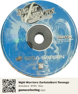 Night Warriors: Darkstalkers' Revenge Sega Saturn, NTSC disc