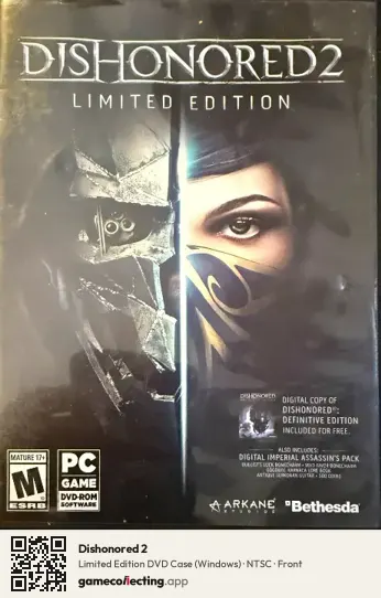 Dishonored 2 Computer, NTSC box front
