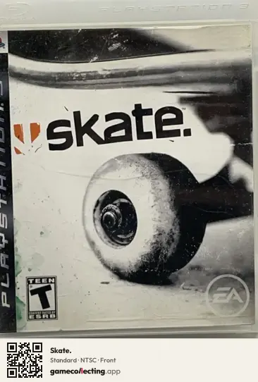 Skate. PlayStation 3, NTSC box front