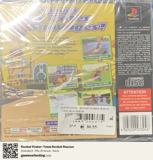 Rocket Power: Team Rocket Rescue PlayStation, France box back