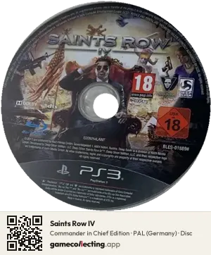 Saints Row IV PlayStation 3, PAL disc