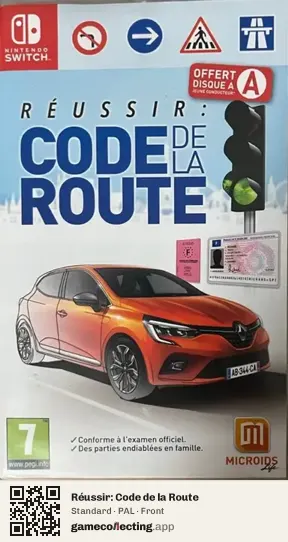 Réussir: Code de la Route Nintendo Switch, PAL box front