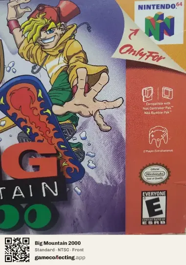 Big Mountain 2000 Nintendo 64, NTSC box front