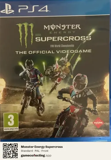 Monster Energy Supercross PlayStation 4, PAL box front