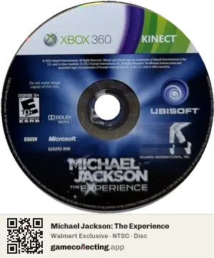 Michael Jackson: The Experience Xbox 360, NTSC disc