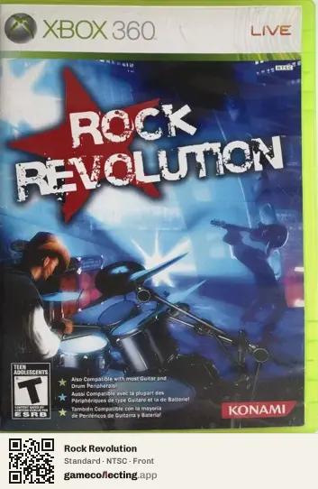 Rock Revolution Xbox 360, NTSC box front