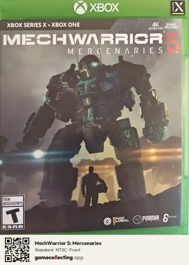 MechWarrior 5: Mercenaries Xbox One, NTSC box front