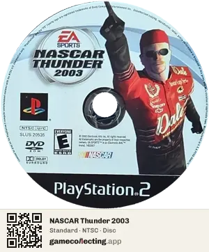NASCAR Thunder 2003 PlayStation 2, NTSC disc