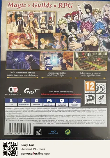 Fairy Tail PlayStation 4, PAL box back