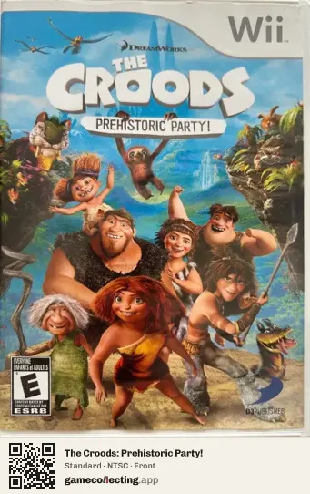 The Croods: Prehistoric Party! Nintendo Wii, NTSC box front