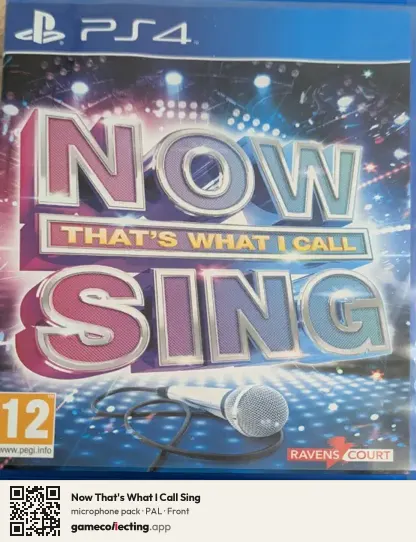 Now That's What I Call Sing PlayStation 4, PAL box front