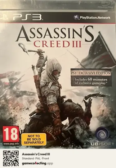 Assassin's Creed III PlayStation 3, PAL box front