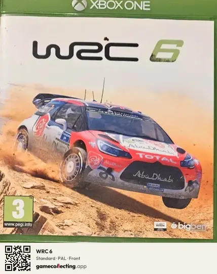WRC 6 Xbox One, PAL box front