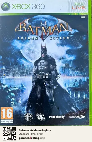Batman: Arkham Asylum Xbox 360, PAL box front