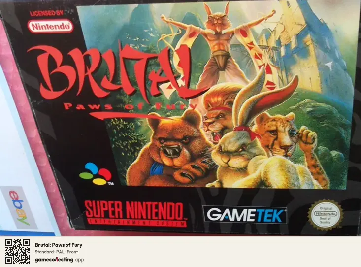 Brutal: Paws of Fury Super Nintendo Entertainment System, PAL box front