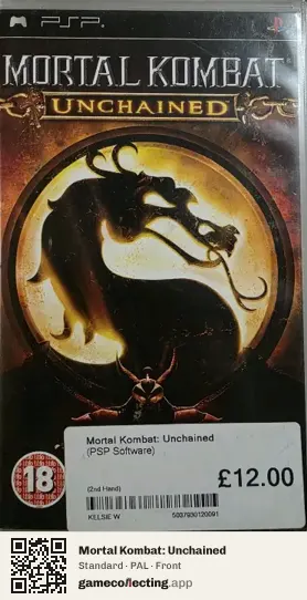 Mortal Kombat: Unchained PlayStation Portable, PAL box front