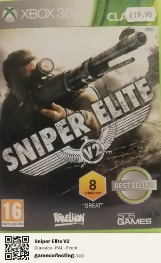Sniper Elite V2 Xbox 360, PAL box front