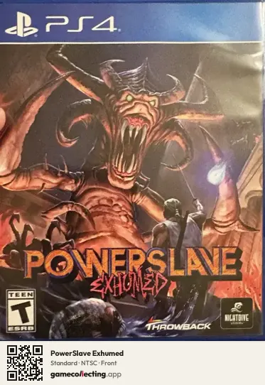 PowerSlave Exhumed PlayStation 4, NTSC box front