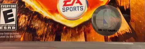 NBA Jam, the ESRB box on its front