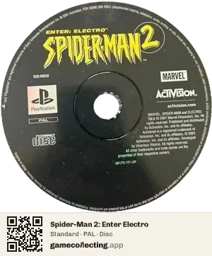 Spider-Man 2: Enter Electro PlayStation, PAL disc