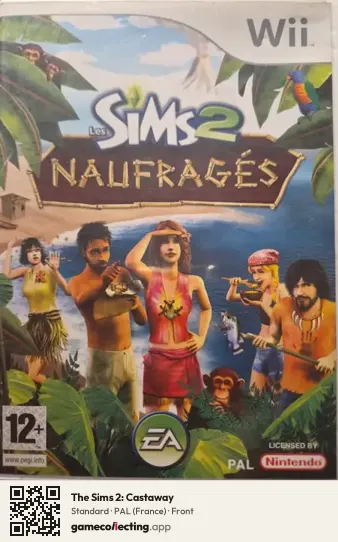 The Sims 2: Castaway Nintendo Wii, France box front