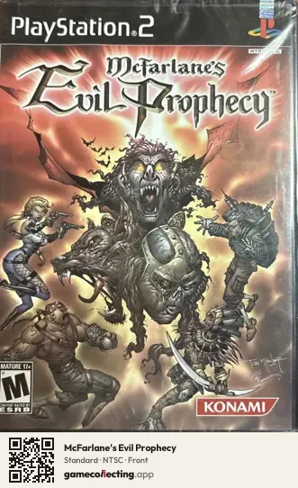 McFarlane's Evil Prophecy PlayStation 2, NTSC box front