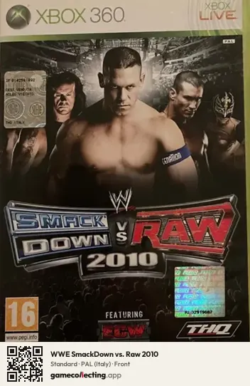 WWE SmackDown vs. Raw 2010 Xbox 360, Italy box front