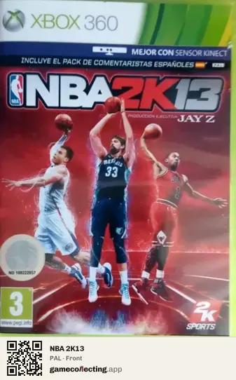 NBA 2K13 Xbox 360, PAL box front