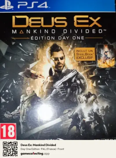Deus Ex: Mankind Divided PlayStation 4, France box front