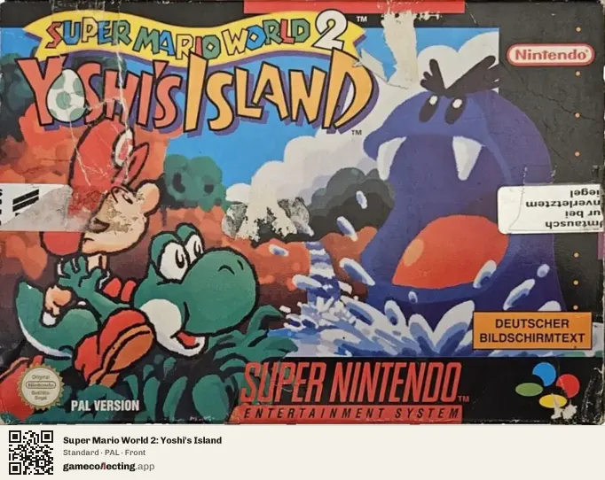 Super Mario World 2: Yoshi's Island Super Nintendo Entertainment System, PAL box front