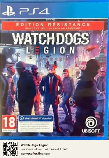 Watch Dogs: Legion PlayStation 4, France box front