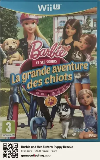 Barbie and Her Sisters: Puppy Rescue Nintendo Wii U, France box front