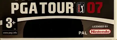 Tiger Woods PGA Tour 07, the PEGI square on its front